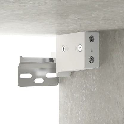 Armadietto a Muro Grigio Cemento 34,5x34x90cm Legno Multistrato | homemem39