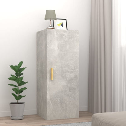 Armadietto a Muro Grigio Cemento 34,5x34x90cm Legno Multistrato | homemem39