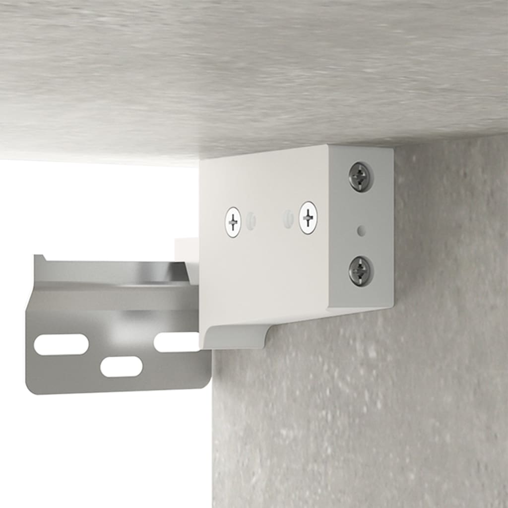 Armadietto a Muro Grigio Cemento 35x34x90 cm Legno Multistrato