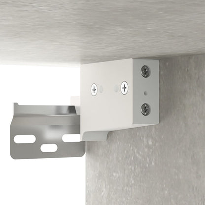 Armadietto a Muro Grigio Cemento 35x34x90 cm Legno Multistrato