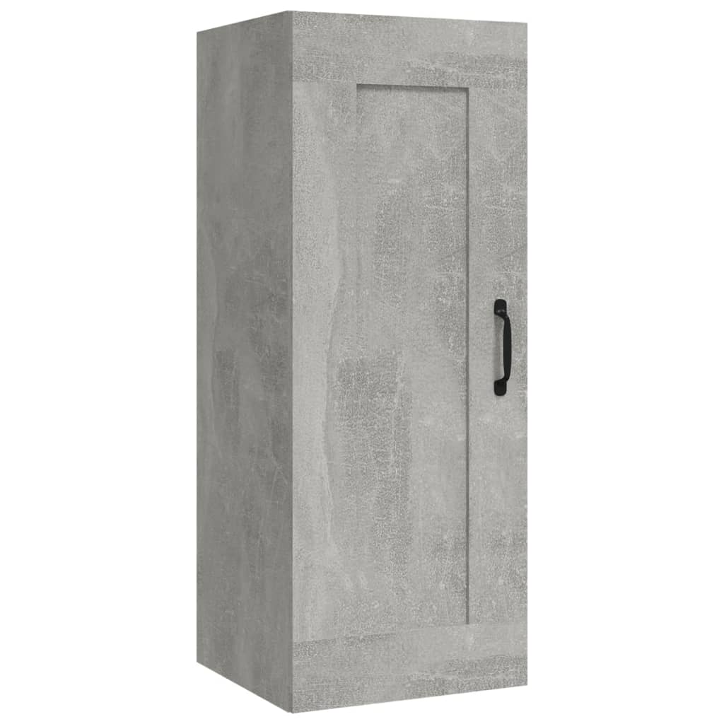 Armadietto a Muro Grigio Cemento 35x34x90 cm Legno Multistrato - homemem39