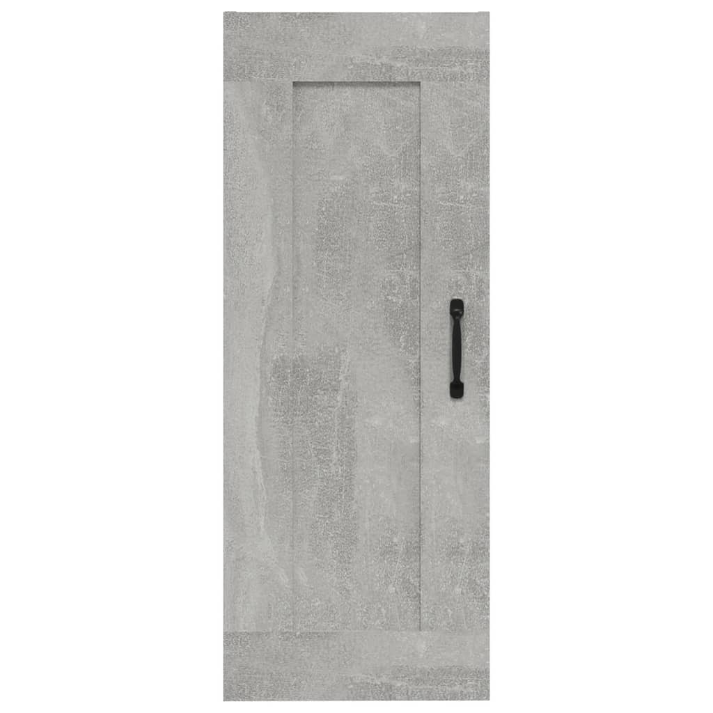 Armadietto a Muro Grigio Cemento 35x34x90 cm Legno Multistrato - homemem39