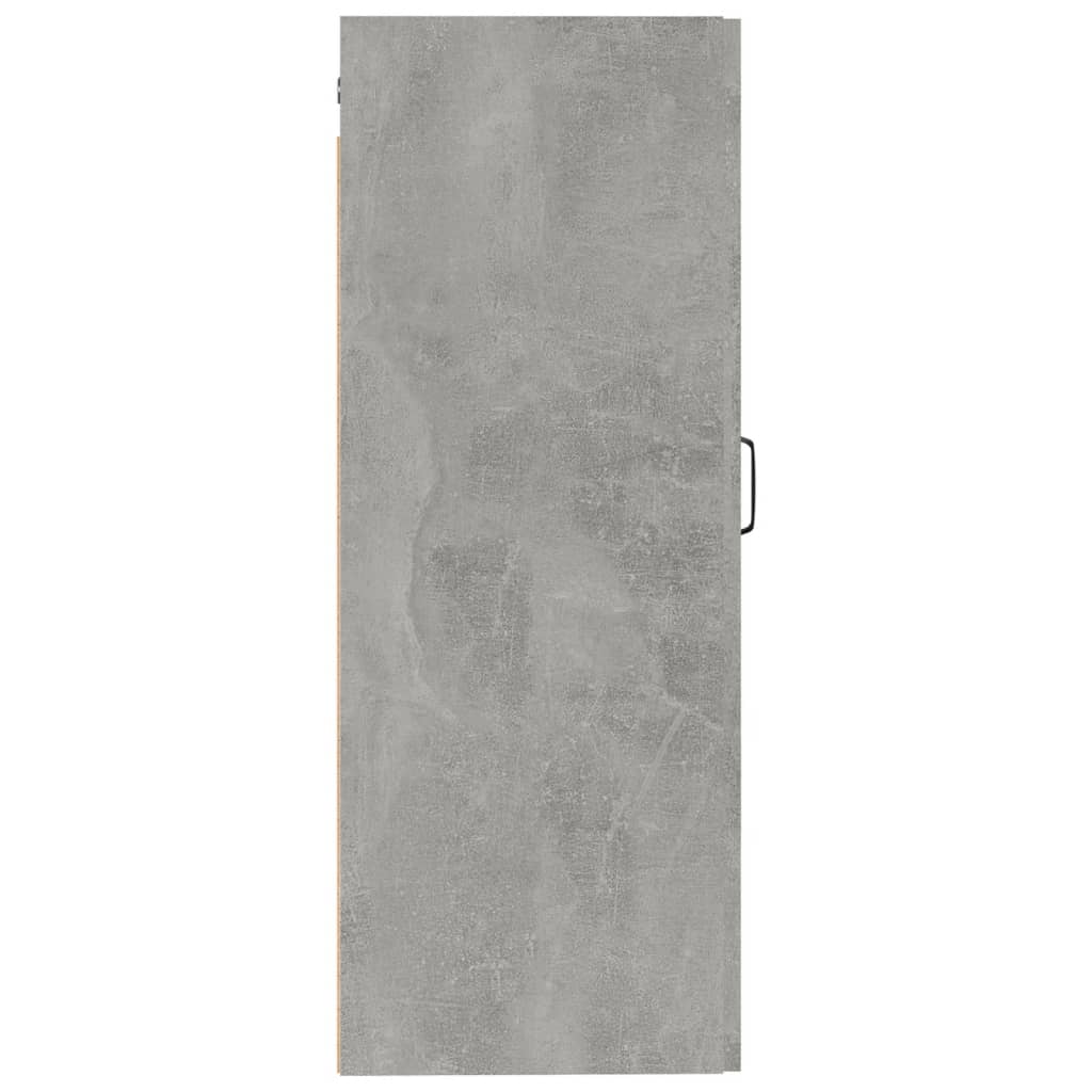 Armadietto a Muro Grigio Cemento 35x34x90 cm Legno Multistrato - homemem39