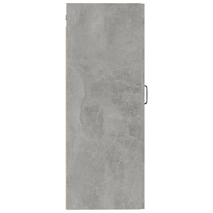 Armadietto a Muro Grigio Cemento 35x34x90 cm Legno Multistrato - homemem39