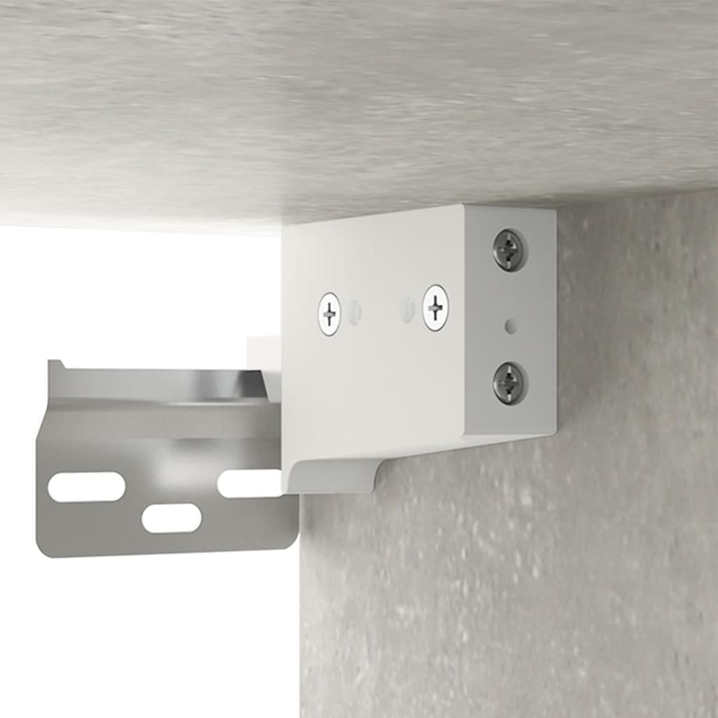 Armadietto a Muro Grigio Cemento 35x34x90 cm Legno Multistrato