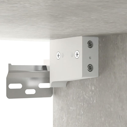 Armadietto a Muro Grigio Cemento 35x34x90 cm Legno Multistrato