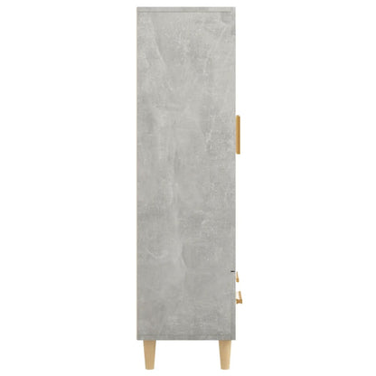 Credenza Grigio Cemento 70x31x115 cm in Legno Multistrato