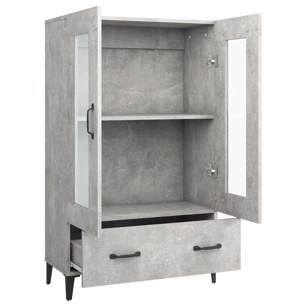 Credenza Grigio Cemento 70x31x115 cm in Legno Multistrato - homemem39