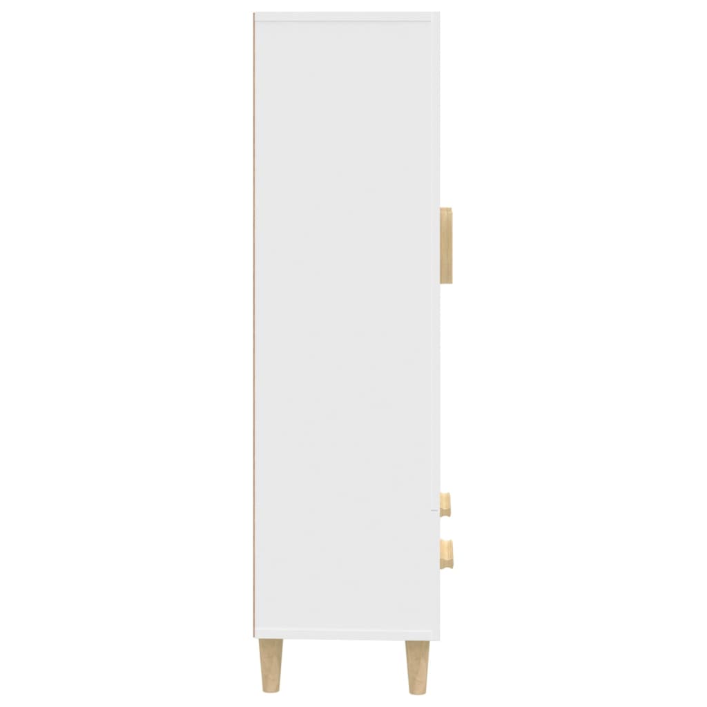 Credenza Bianca 70x31x115 cm in Legno Ingegnerizzato | homemem39