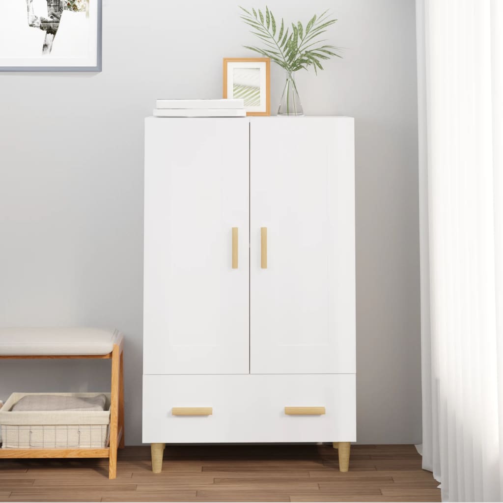 Credenza Bianca 70x31x115 cm in Legno Ingegnerizzato | homemem39