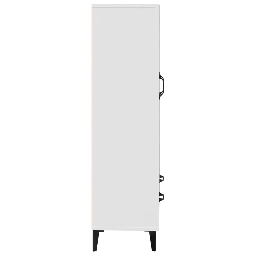 Credenza Bianca 70x31x115 cm in Legno Ingegnerizzato