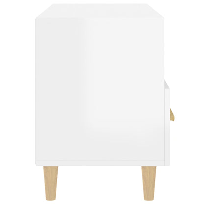 Mobile Porta TV Bianco Lucido 80x36x50 cm in Legno Multistrato - homemem39