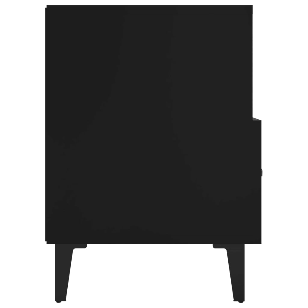 Mobile Porta TV Nero 80x36x50 cm in Legno Multistrato - homemem39