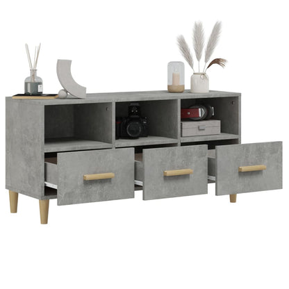Mobile Porta TV Grigio Cemento 102x36x50 cm Legno Multistrato