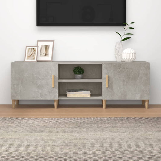 Mobile Porta TV Grigio Cemento 150x30x50cm in Legno Multistrato - homemem39