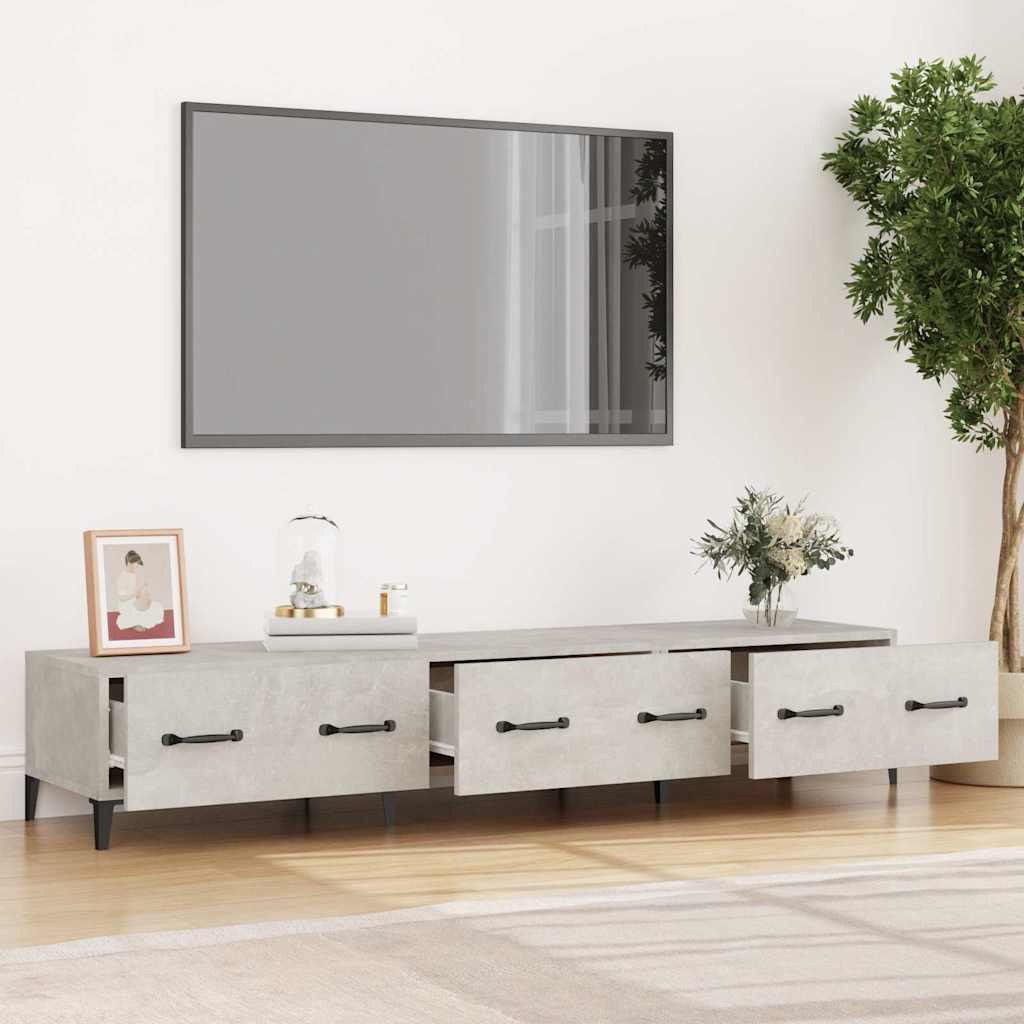 Mobile Porta TV Grigio Cemento 150x34,5x30 cm Legno Multistrato