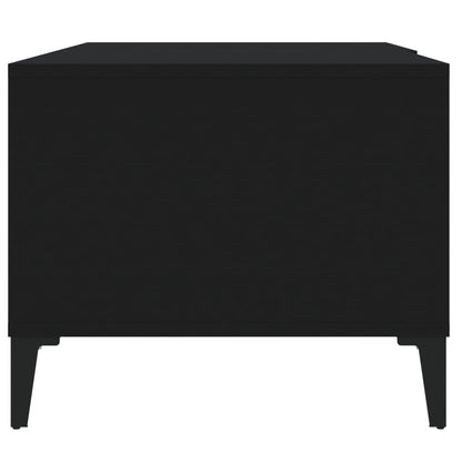 Tavolino da Salotto Nero 90x50x40 cm in Legno Multistrato