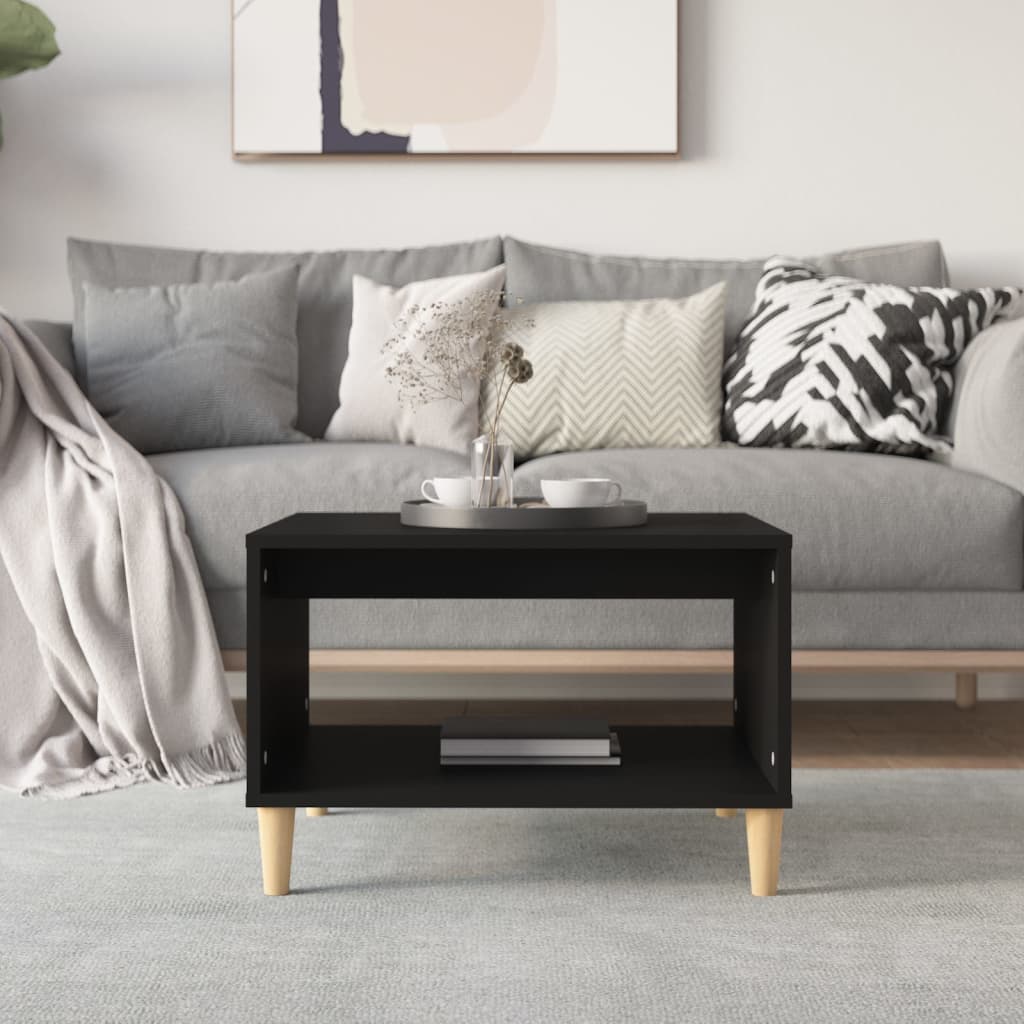 Tavolino da Salotto Nero 60x50x40 cm in Legno Multistrato | homemem39