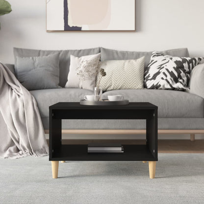 Tavolino da Salotto Nero 60x50x40 cm in Legno Multistrato | homemem39