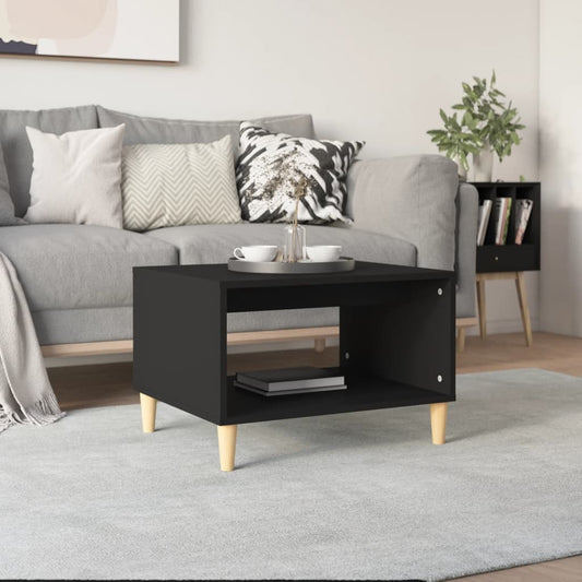 Tavolino da Salotto Nero 60x50x40 cm in Legno Multistrato | homemem39
