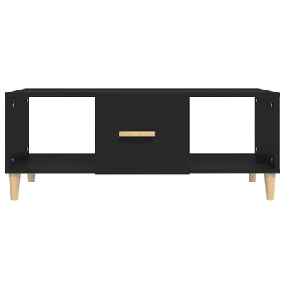 Tavolino da Salotto Nero 102x50x40 cm in Legno Multistrato