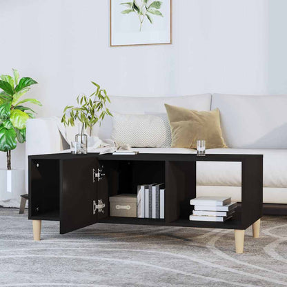 Tavolino da Salotto Nero 102x50x40 cm in Legno Multistrato