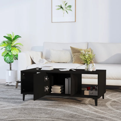 Tavolino da Salotto Nero 102x50x40 cm in Legno Multistrato | homemem39