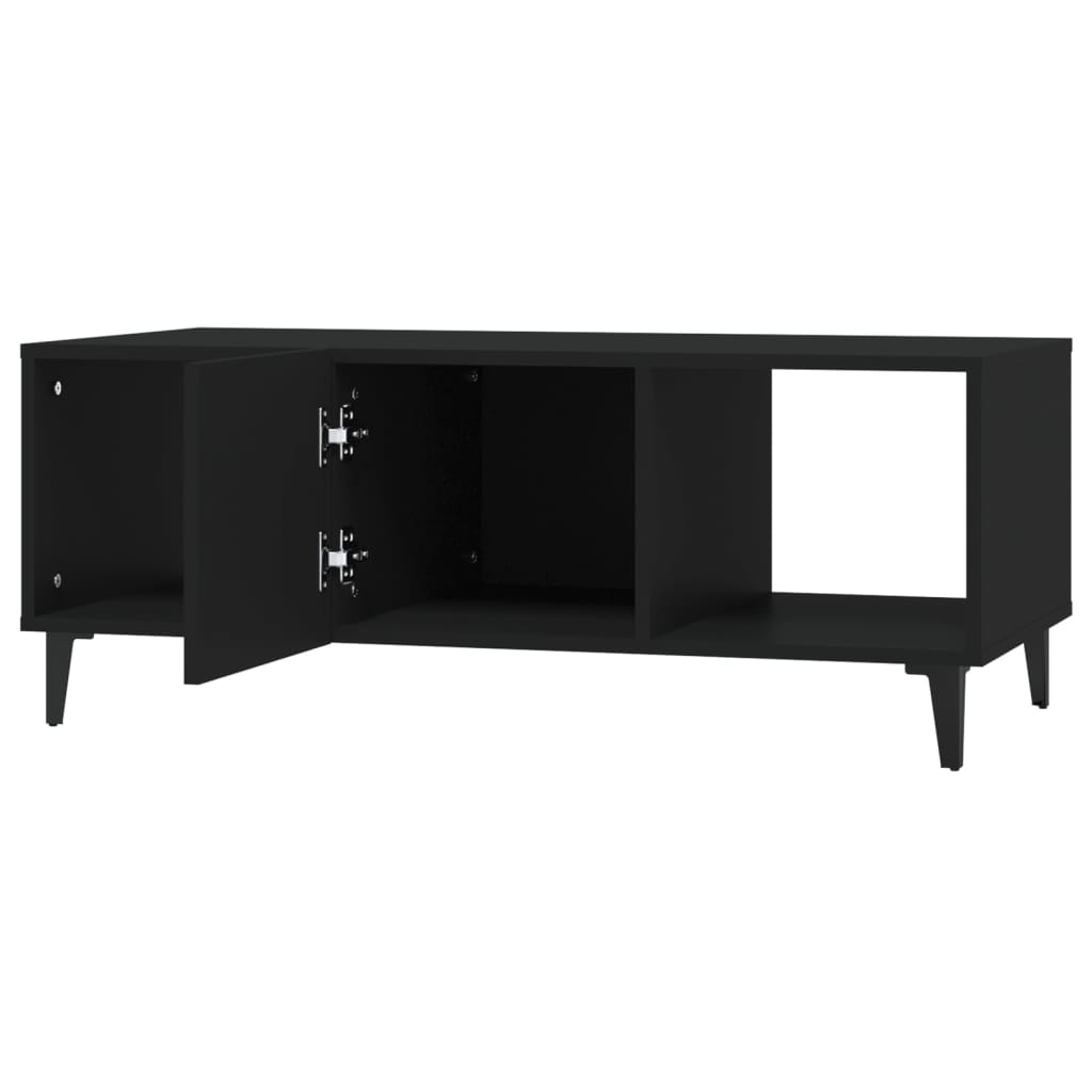 Tavolino da Salotto Nero 102x50x40 cm in Legno Multistrato | homemem39