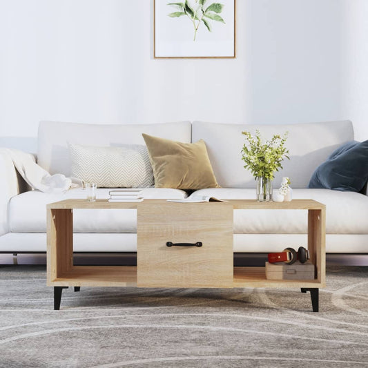 Tavolino da Salotto Rovere Sonoma 102x50x40cm Legno Multistrato | homemem39