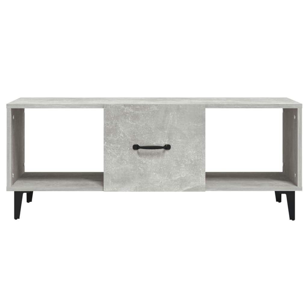 Tavolino Salotto Grigio Cemento 102x50x40 cm Legno Multistrato | homemem39