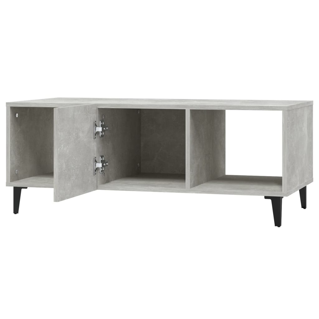 Tavolino Salotto Grigio Cemento 102x50x40 cm Legno Multistrato | homemem39