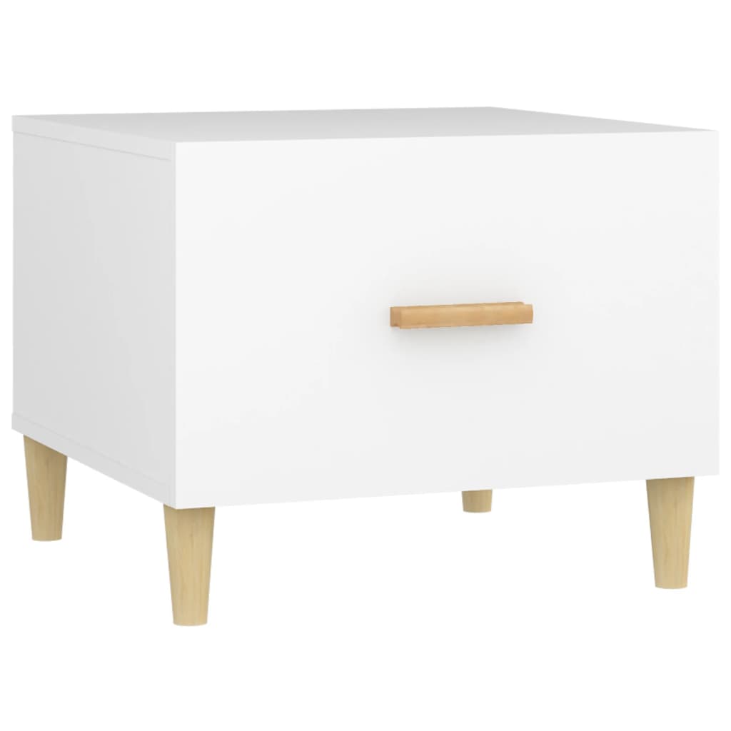 Tavolini da Salotto 2 pz Bianchi 50x50x40 cm Legno Multistrato | homemem39