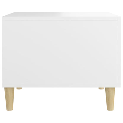 Tavolini da Salotto 2 pz Bianchi 50x50x40 cm Legno Multistrato | homemem39