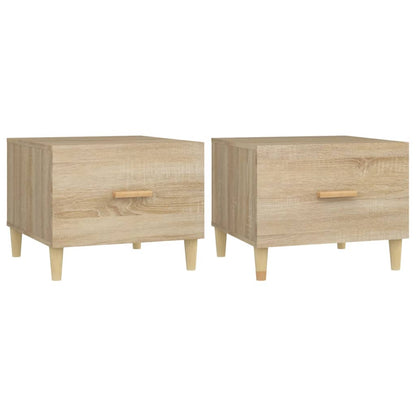 Tavolini Salotto 2pz Rovere Sonoma 50x50x40cm Legno Multistrato | homemem39