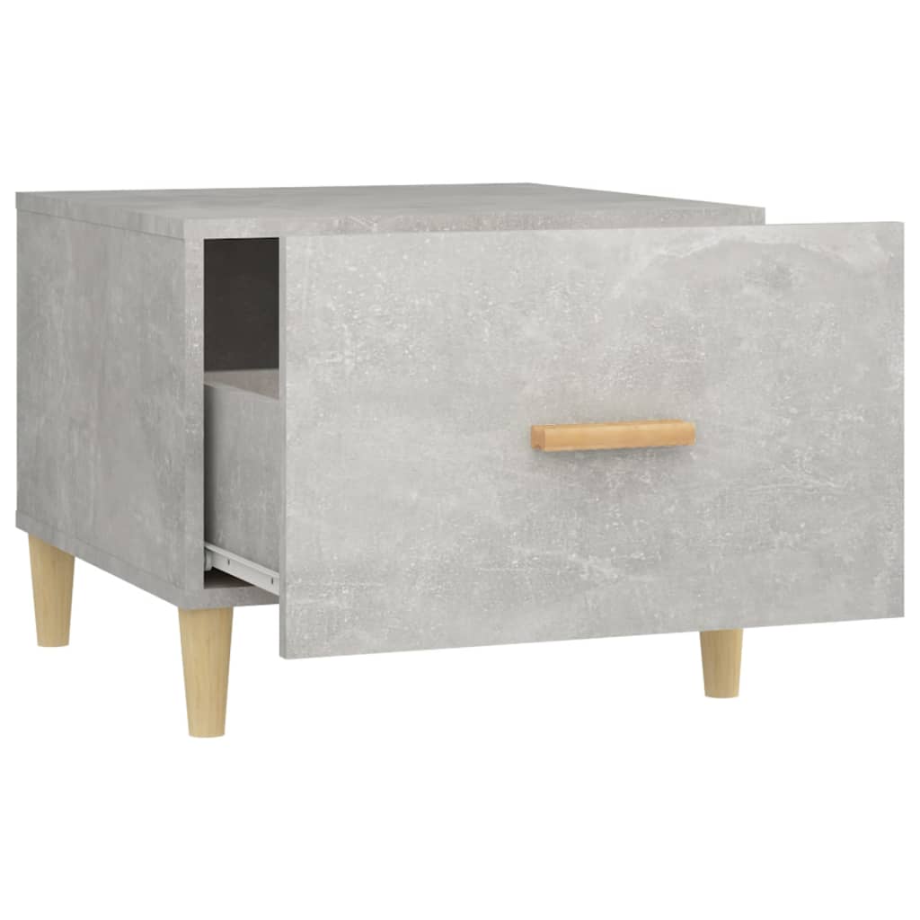 Tavolino Salotto Grigio Cemento 50x50x40 cm Legno Multistrato | homemem39