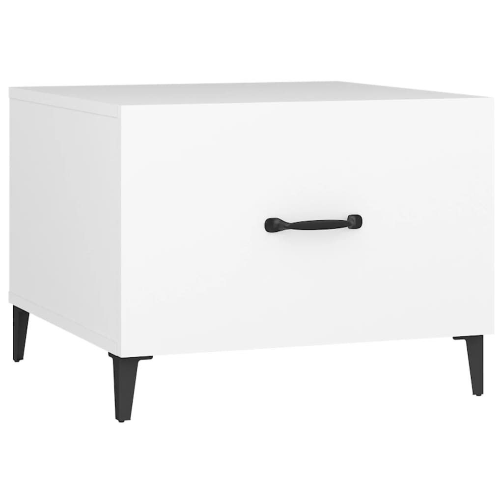 Tavolini da Salotto Gambe in Metallo 2 pz Bianchi 50x50x40 cm | homemem39