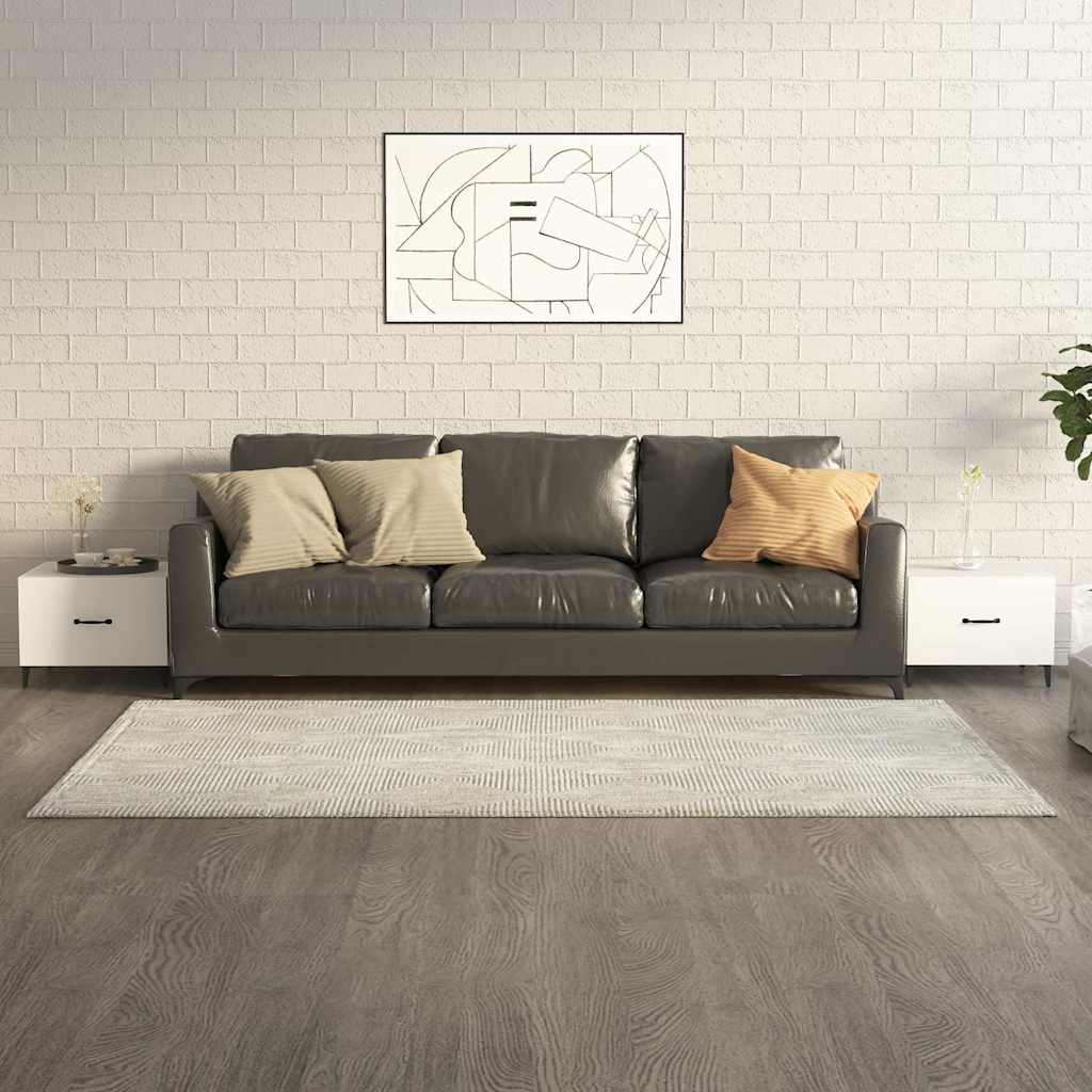 Tavolini da Salotto Gambe in Metallo 2 pz Bianchi 50x50x40 cm