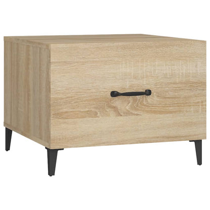 Tavolino da Salotto Gambe in Metallo Rovere Sonoma 50x50x40 cm | homemem39