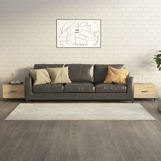 Tavolino da Salotto Gambe in Metallo Rovere Sonoma 50x50x40 cm | homemem39