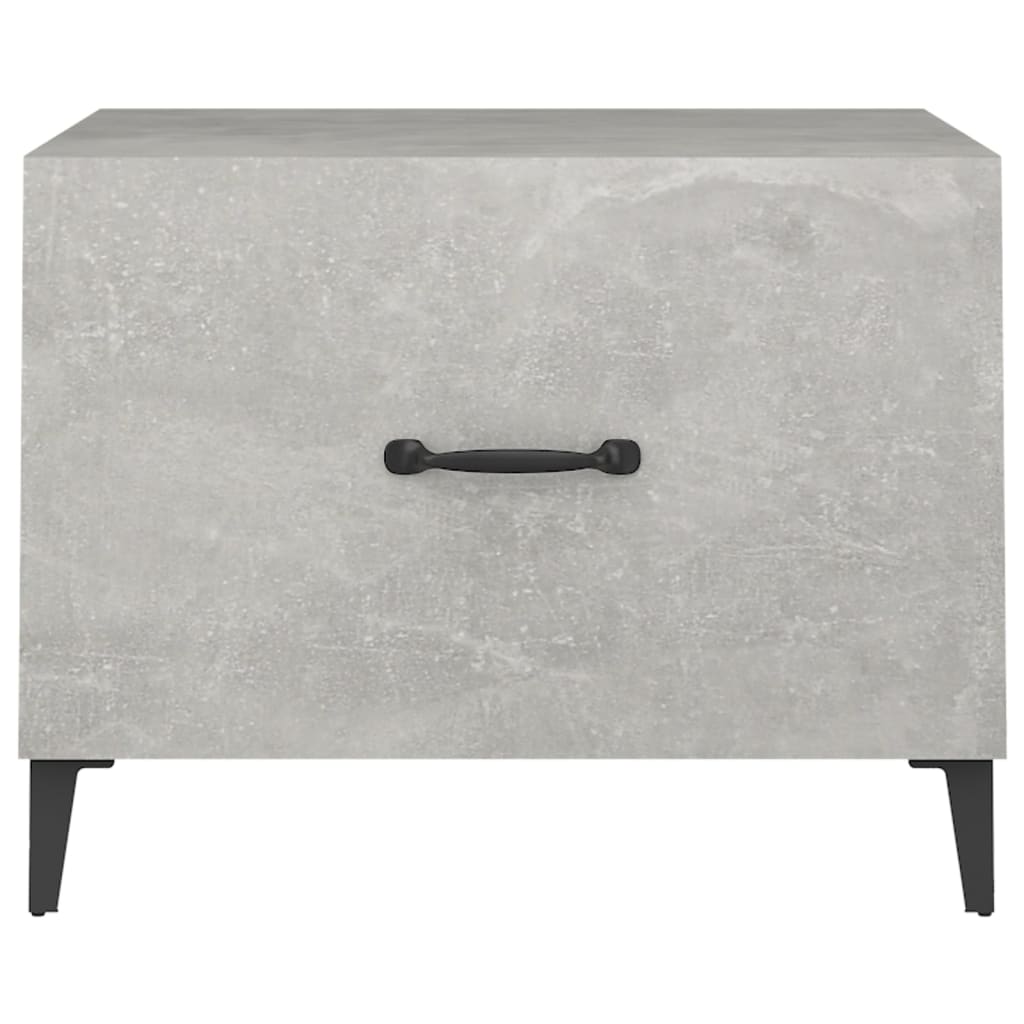 Tavolino da Salotto Gambe in Metallo Grigio Cemento 50x50x40 cm | homemem39