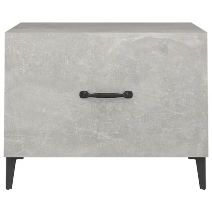 Tavolino da Salotto Gambe in Metallo Grigio Cemento 50x50x40 cm | homemem39