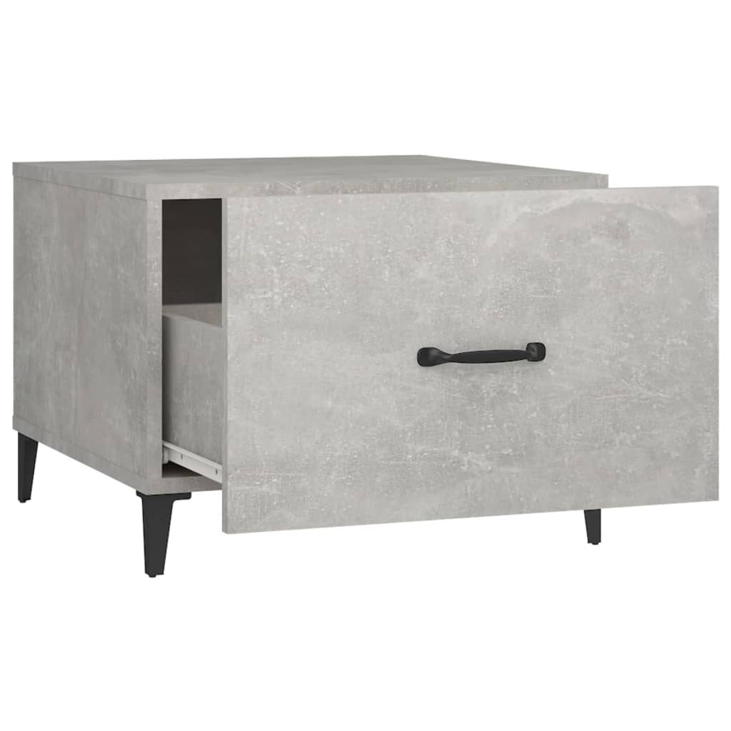 Tavolino da Salotto Gambe in Metallo Grigio Cemento 50x50x40 cm | homemem39