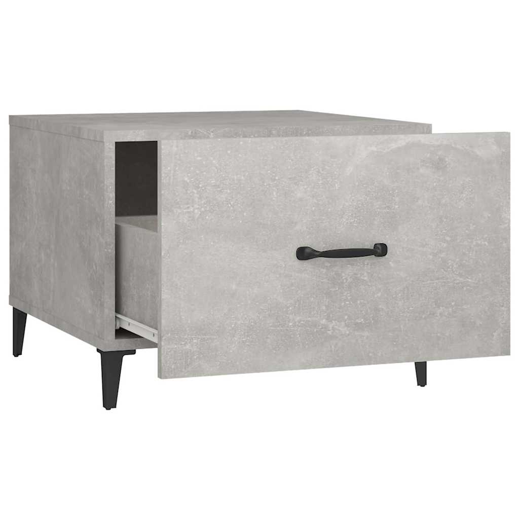Tavolini Salotto Gambe in Metallo 2pz Grigio Cemento 50x50x40cm