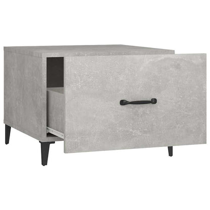 Tavolini Salotto Gambe in Metallo 2pz Grigio Cemento 50x50x40cm