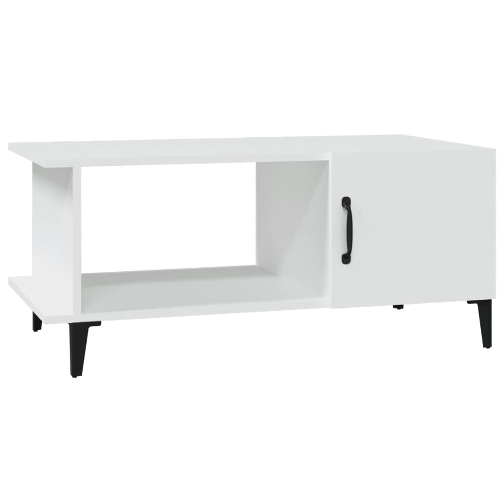 Tavolino da Salotto Bianco 90x50x40 cm in Legno Multistrato | homemem39
