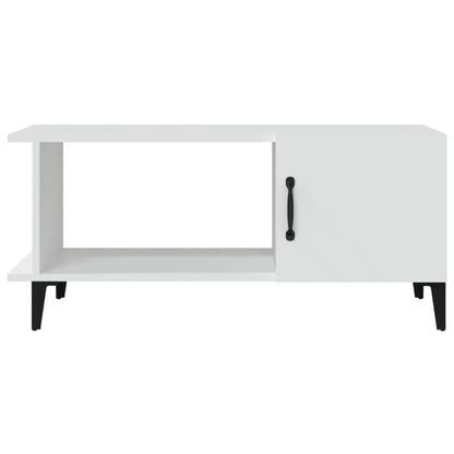 Tavolino da Salotto Bianco 90x50x40 cm in Legno Multistrato | homemem39