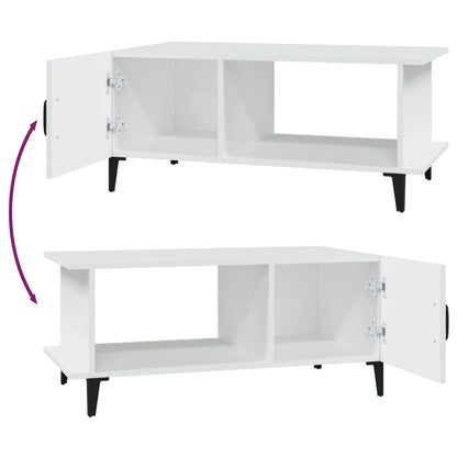 Tavolino da Salotto Bianco 90x50x40 cm in Legno Multistrato | homemem39
