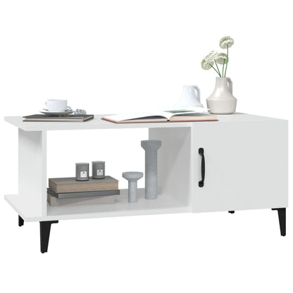 Tavolino da Salotto Bianco 90x50x40 cm in Legno Multistrato | homemem39