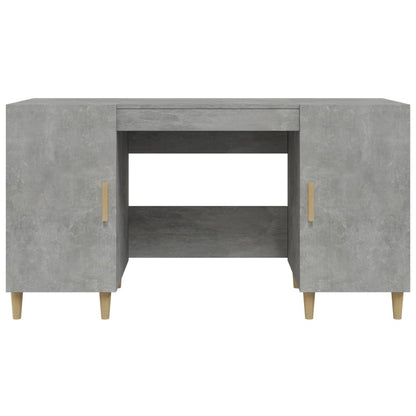 Scrivania Grigio Cemento 140x50x75 cm in Legno Multistrato - homemem39