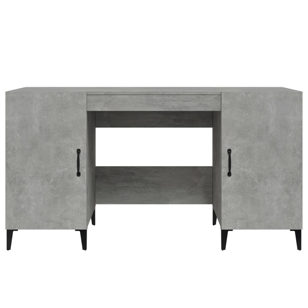 Scrivania Grigio Cemento 140x50x75 cm in Legno Multistrato - homemem39